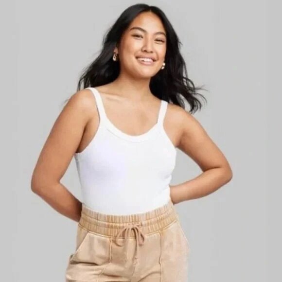 Women's Seamless Tank Bodysuit - Wild Fable White sz. XXS (18$ Retail) - Picture 1 of 2